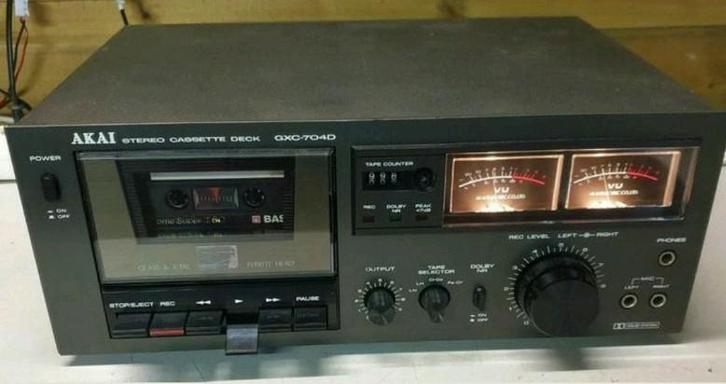 Akai cassettedeck gcx-704d + gebruiksaanwijzing, Audio, Tv en Foto, Cassettedecks, Enkel, Akai, Ophalen of Verzenden