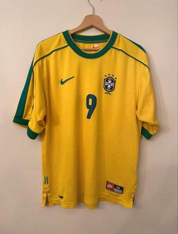 Brazilië 1998-00 WK tenue Ronaldo #9 maat M