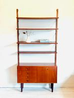 Deense wandkast / wall unit HG Furniture Teak Jaren ’60, Ophalen, Vintage Deens midcentury, Teakhout, 50 tot 100 cm