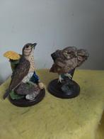 14512/13) 2 mooie vogel beeldjes  steenuil en zanglijster, Mannelijk