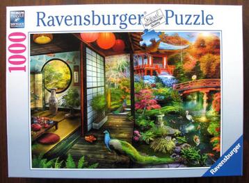 Theehuis in Japanse Tuin - Ravensburger legpuzzel - 1000 st beschikbaar voor biedingen