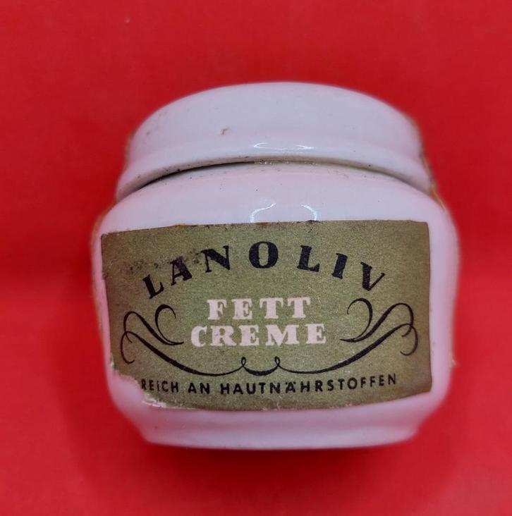 Duitse WO2 Wehrmacht Lanoliv Fett Creme, Verzamelen, Militaria | Tweede Wereldoorlog, Duitsland, Ophalen of Verzenden
