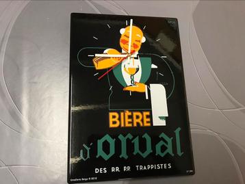 Orval emaille reclamebord/klok beschikbaar voor biedingen