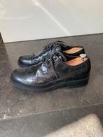 Pollini Italiaanse zwarte brogues met dikke rubber zool 44, Zwart, Ophalen of Verzenden, Zo goed als nieuw, Pollini