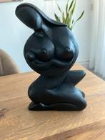 Abstract Zwart Beeld - Zittende Vrouw met baby Kunstobject, Antiek en Kunst, Ophalen of Verzenden