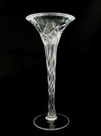 J.G Durand Cristal d’Arques trumpetvaas gedraaide steel 1970, Ophalen of Verzenden