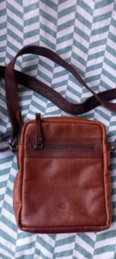 MICMACbags, leren tas, heren en dames, 20x18x4cm, bruin, Sieraden, Tassen en Uiterlijk, Tassen | Schoudertassen, Zo goed als nieuw