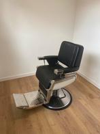 Barber stoel, Ophalen, Zwart, Leer, Zo goed als nieuw