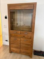 Vitrinekast - Rustiek eiken look *Gratis*, Ophalen, Gebruikt, 50 tot 100 cm, Glas