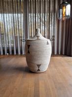 Afrikaanse opbergmand wasmand handgemaakt in Senegal wit, Huis en Inrichting, Woonaccessoires | Schalen en Manden, Ophalen of Verzenden