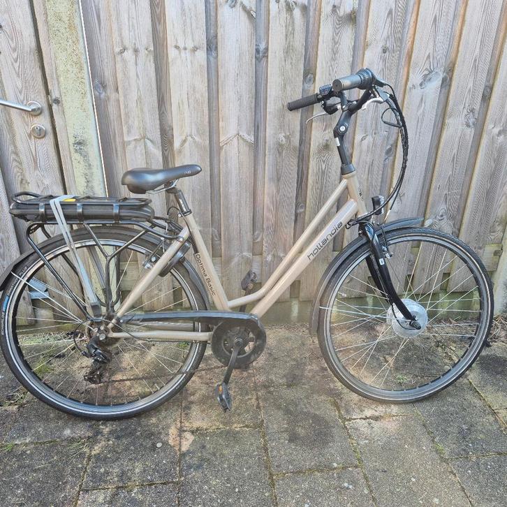 Hollandia Optima Basic - Elektrische damesfiets, Fietsen en Brommers, Elektrische fietsen, Gebruikt, Overige merken, 47 tot 51 cm