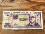 Cuba 50 pesos 2002 circulatie nominaal 2€, Postzegels en Munten, Los biljet, Ophalen of Verzenden, Noord-Amerika