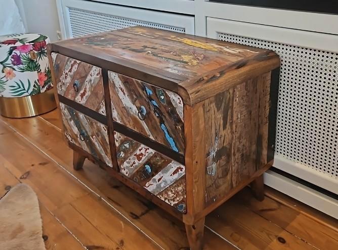 Vintage Dressoir met 4 Laden, Huis en Inrichting, Kasten | Ladekasten, Nieuw, Minder dan 100 cm, 50 tot 100 cm, 25 tot 50 cm, Overige houtsoorten