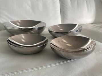 Schaal Alessi Double RVS dubbelwandig 4 stuks ZGAN beschikbaar voor biedingen
