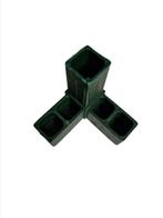 Hoekstukje 3 weg 20 x 20 x 1,5 mm 3-weg Haaks Groen, Ophalen of Verzenden, Nieuw, Kunststof, Vogelkooi