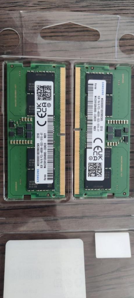 Samsung 16GB DDR5 SODIMM (2x8GB) M425R1GB4BB0-CQK NIEUW, Computers en Software, RAM geheugen, Zo goed als nieuw, Laptop, 16 GB