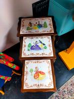 Vintage Bijzettafels - Set van 3, Huis en Inrichting, Tafels | Bijzettafels, Ophalen