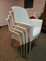 Set hard plastic tuinstoelen, 4 stuks, Tuin en Terras, Tuinstoelen, Ophalen, Gebruikt, Kunststof, Stapelbaar