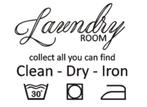 Interieursticker tekststicker laundry, Ophalen of Verzenden, Nieuw