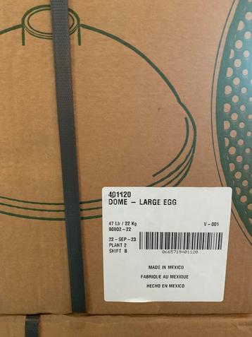 Big Green Egg Dome Large - Nieuw in doos! beschikbaar voor biedingen