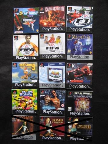 PS1 Playstation 1 boekjes beschikbaar voor biedingen