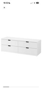 NIEUW IN DE DOOS - IKEA Nordli ladekast wit, Huis en Inrichting, Kasten | Ladekasten, Ophalen, 50 tot 100 cm, Zo goed als nieuw