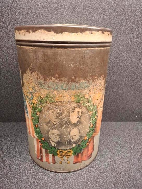 Vintage herdenkingsblik bevrijding WO II ca. 24.5 cm, Verzamelen, Militaria | Tweede Wereldoorlog, Nederland, Ophalen of Verzenden