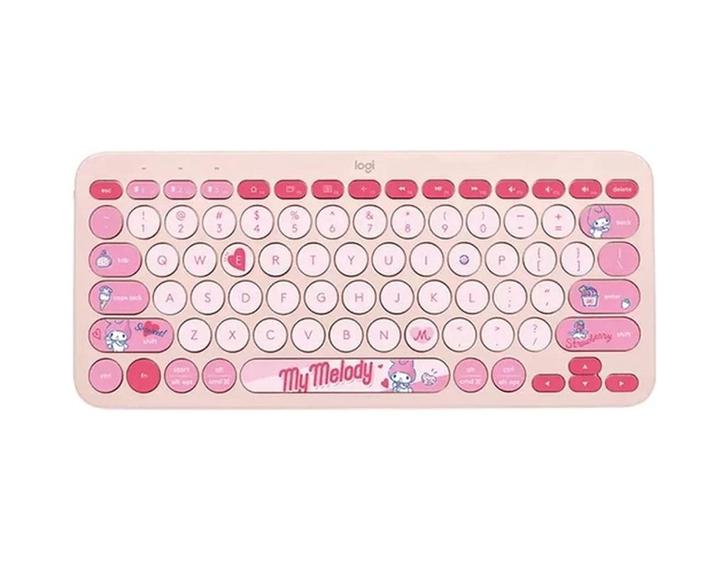 Logitech K380 - Clavier Bluetooth - My Melody - Rose, Computers en Software, Toetsenborden, Nieuw, Qwerty, Draadloos, Ergonomisch