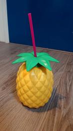 Ananas drinkbeker drink water fles beker NIEUW, Ophalen of Verzenden, Nieuw