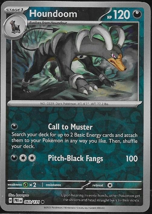 Prismatic Evolutions,  Houndoom [reverse] 63/131, Ophalen of Verzenden, Nieuw, Losse kaart