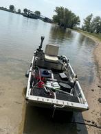 Visboot (alu) + buitenboordmotor (nieuw), Watersport en Boten, Ophalen, Aluminium, Zo goed als nieuw, Benzine