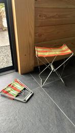 Twee vintage camping krukjes, Ophalen of Verzenden, Gebruikt, Campingstoel