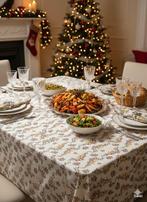 248 kerst tafelkleed plastic met flanellen achterkant swiet, Diversen, Kerst, Ophalen of Verzenden