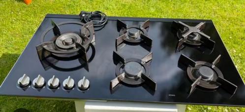 ATAG Gas-op-Glas Kookplaat - 5 Branders, Witgoed en Apparatuur, Kookplaten, Gebruikt, Inbouw, Gas, 5 kookzones of meer, Energieklasse A of zuiniger