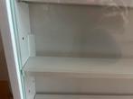 Witte hangende Vitrinekast met Glazen Schuifdeuren, Huis en Inrichting, Ophalen, Met plank(en), 100 tot 150 cm, Minder dan 25 cm