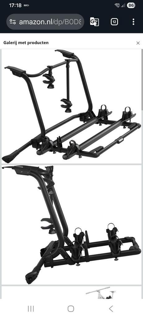 Thule Clip-on Wanderway Fietsendrager - 2 Fietsen, Auto diversen, Fietsendragers, Achterklepdrager, Ophalen of Verzenden