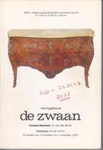 Veilingcatalogus November 1979 De Zwaan. Louis XV commodes,, Gelezen, Ophalen of Verzenden, Catalogus