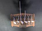 Retro Pijpenhouder met Kleipijpen, Antiek en Kunst, Ophalen