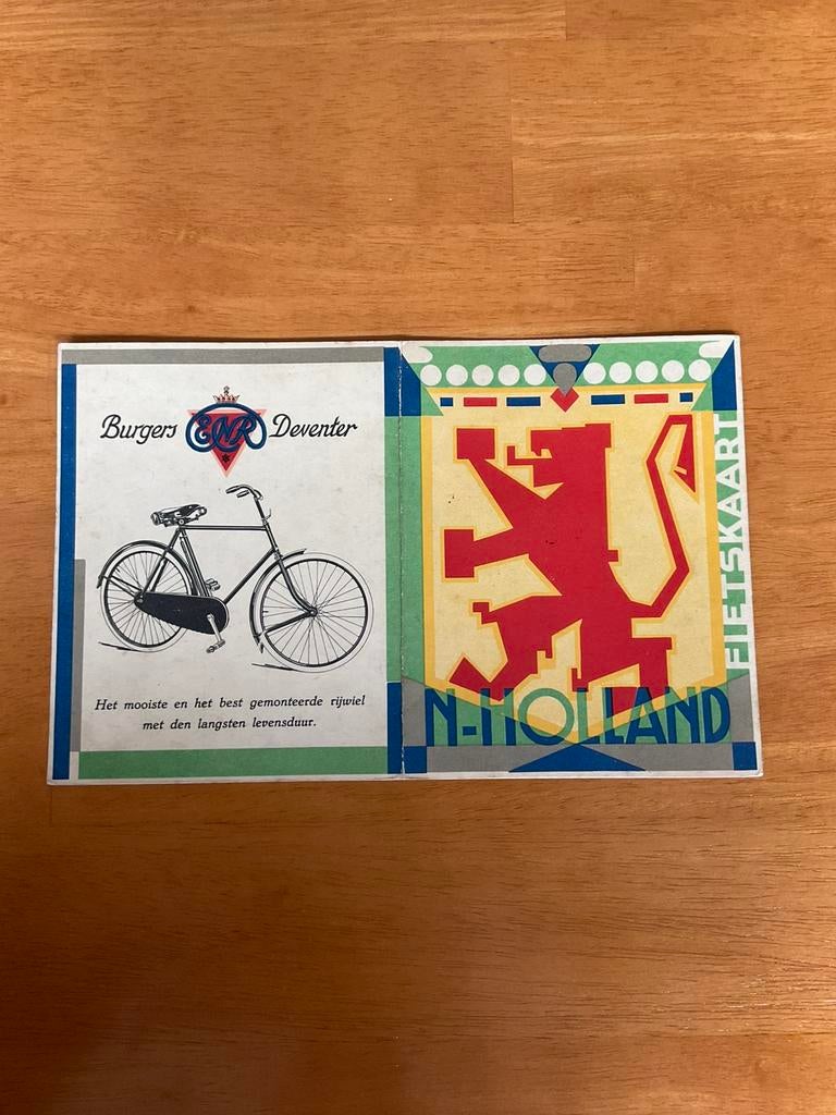 Noord Holland - Burgers ENR Deventer Fietskaart, Verzamelen, Ophalen of Verzenden, Zo goed als nieuw, Gebruiksvoorwerp