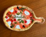 Vintage keramiek schaal barbotine Italiaans Bruschetta, Antiek en Kunst, Antiek | Servies los, Ophalen of Verzenden