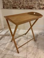 Opklapbaar Houten Dienblad / Bijzettafel, Ophalen of Verzenden, Gebruikt, Rechthoekig, Hout