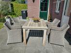 Dining tuinset voor 4 personen, Tuin en Terras, Tuinsets en Loungesets, Ophalen, 4 zitplaatsen, Gebruikt, Teakhout