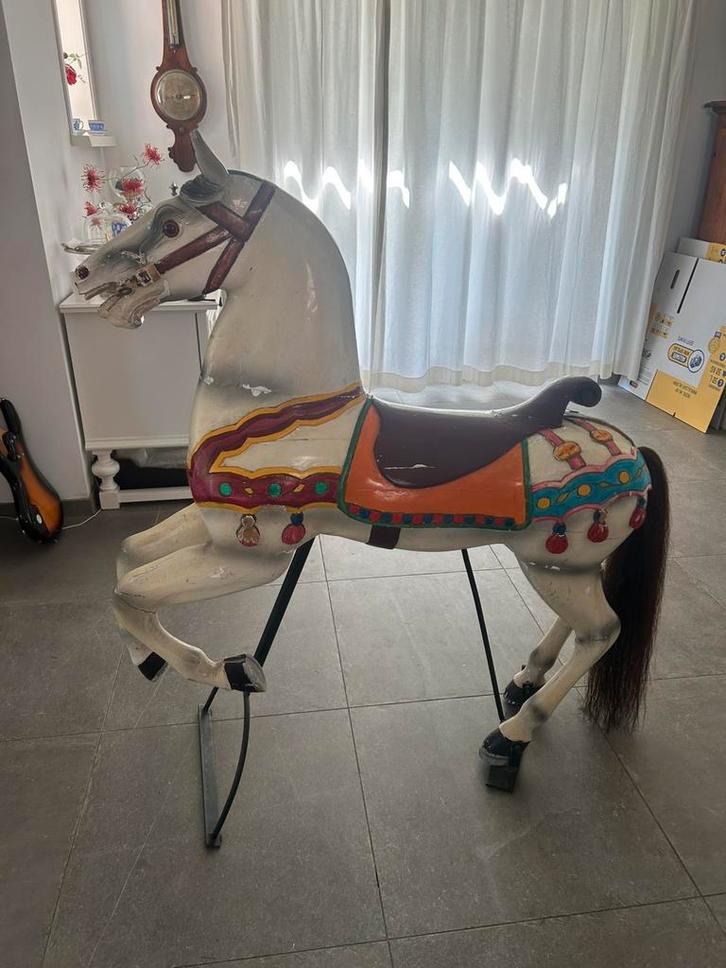 Vintage Klassieke Carrousel Kermis Paard, Antiek en Kunst, Curiosa en Brocante, Ophalen