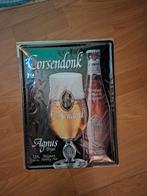2 x Corsendonk bier blikken bord Agnus, Pater 30 x 40 cm, Verzamelen, Biermerken, Ophalen of Verzenden, Nieuw, Reclamebord, Plaat of Schild