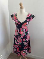 Lien & Giel maat M roze retro bloemen jurk 2232, Maat 38/40 (M), Lien & Giel, Ophalen of Verzenden, Zo goed als nieuw