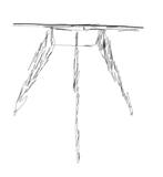 Rotor ‘4’ tafel | 60 cm  | zwart onderstel (30 op voorraad), 50 tot 100 cm, Vierkant, Nieuw, Metaal