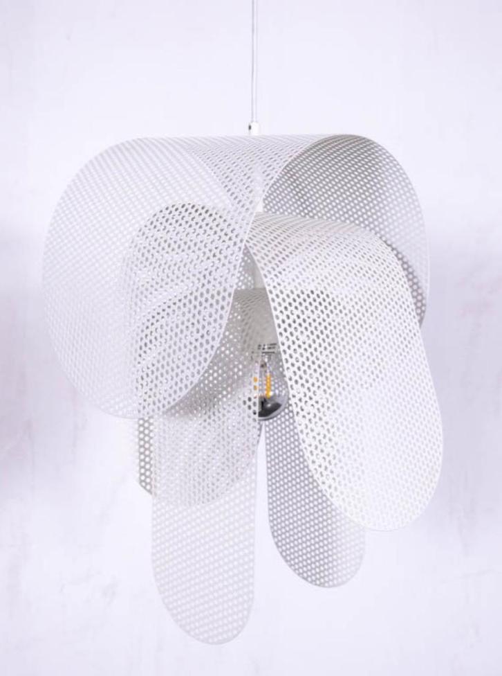 Hanglamp Superpose wit Normann (4 stuks), Huis en Inrichting, Lampen | Hanglampen, Gebruikt, Minder dan 50 cm, Metaal, Ophalen of Verzenden