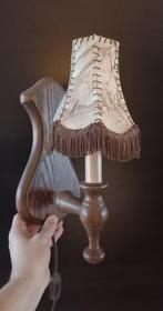 Vintage Wandlamp Met Varkensblaas Kap Met Franje, Jaren '60, Antiek en Kunst, Antiek | Lampen, Ophalen of Verzenden