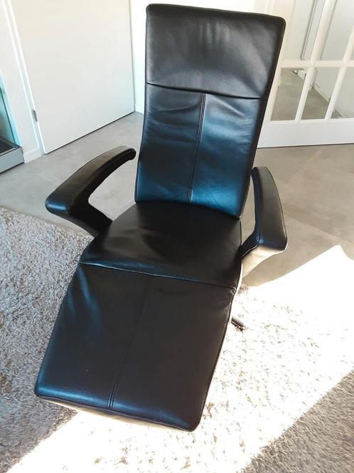 Geheel leren relaxfauteuil, Huis en Inrichting, Fauteuils, Gebruikt, Leer, Ophalen