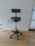 Novicum Zadelstoel met Leuning - Praktijk, Atelier, Kantoor, Gebruikt, Zwart, Ophalen of Verzenden, Bureaustoel